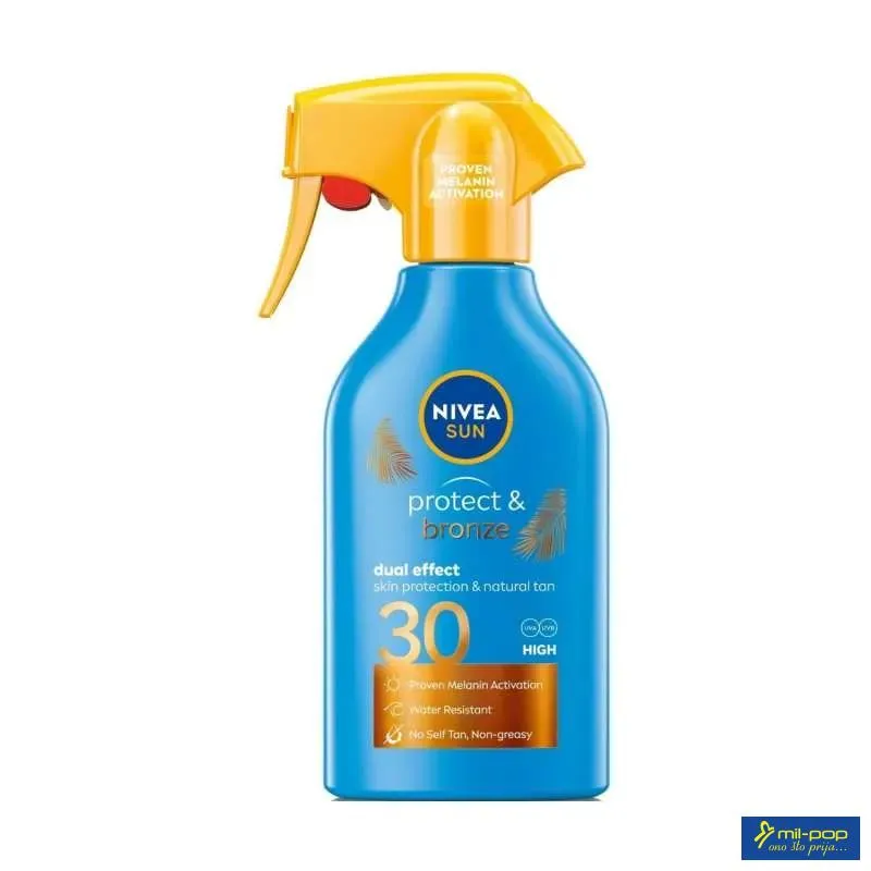 NIVEA SUN PROTECT & BRONZE SPREJ SA RASPRS. ZA ZASTITU OD SUNCA SPF 30 270ML