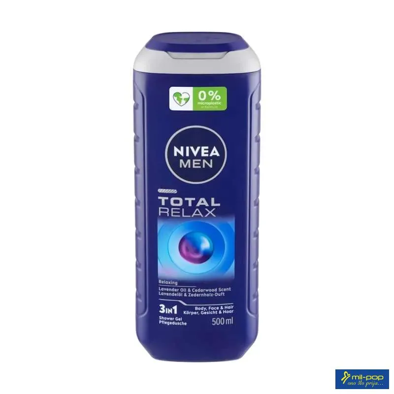 NIVEA GEL ZA TUŠIRANJE TOTAL RELAX MEN 500 ML 