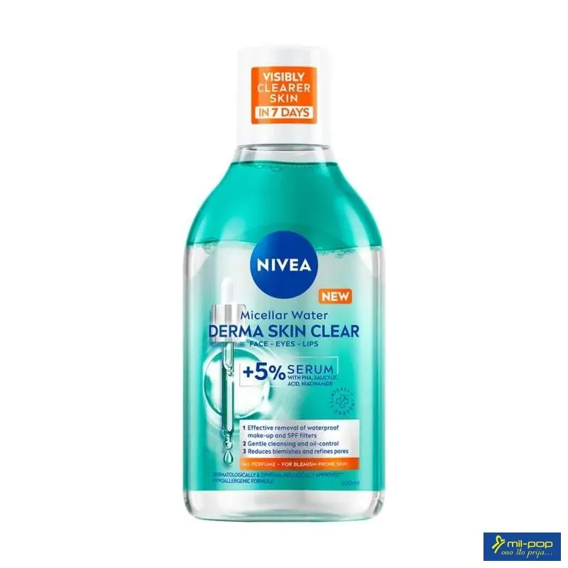 NIVEA MICELARNA VODA DERMA SKIN CLEAR 400 ML 