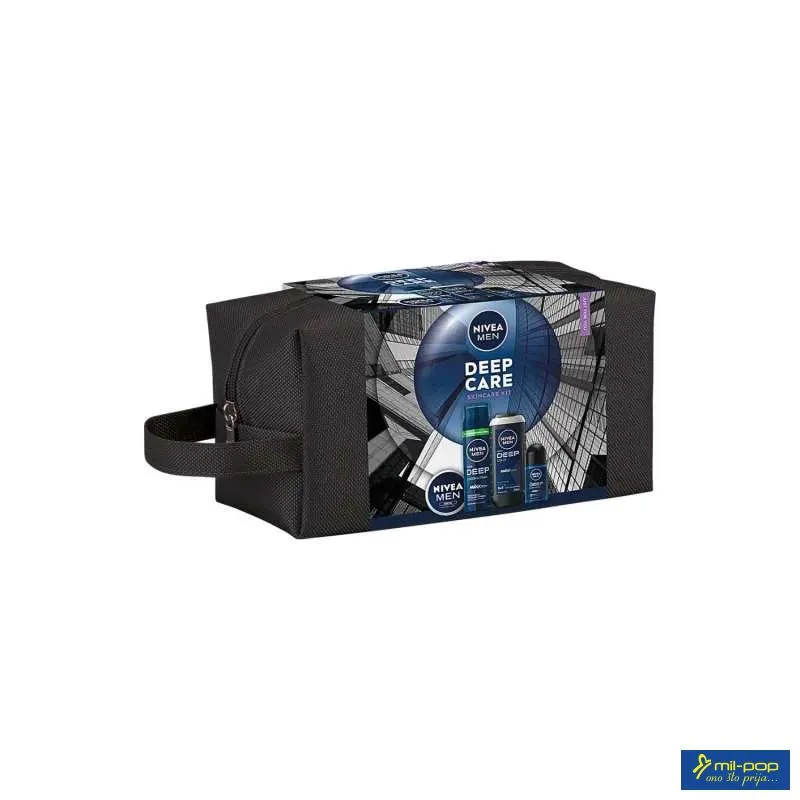NIVEA MEN DEEP CARE - POKLON SET U NESESERU 