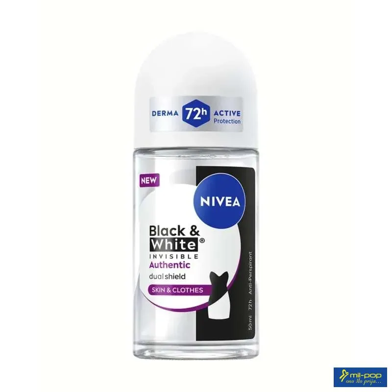 NIVEA BLACK&WHITE NEVIDLJIVI AUTENTIČNI ROLL-ON 