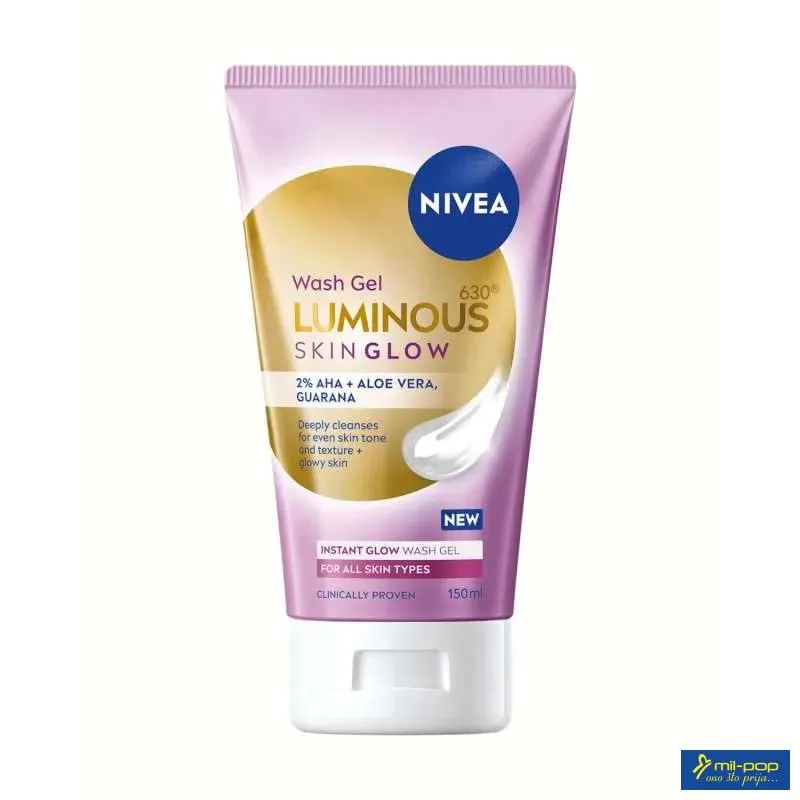 NIVEA LUMINOUS 630 SKIN GLOW GEL ZA ČIŠĆENJE LICA 150ML 