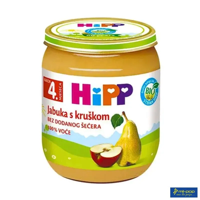 HIPP KAŠICA - JABUKA S KRUŠKOM 125G 