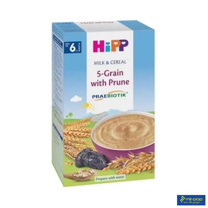 HIPP INSTANT MLIJEČNA KAŠA -PET VRSTA ŽITARICA 