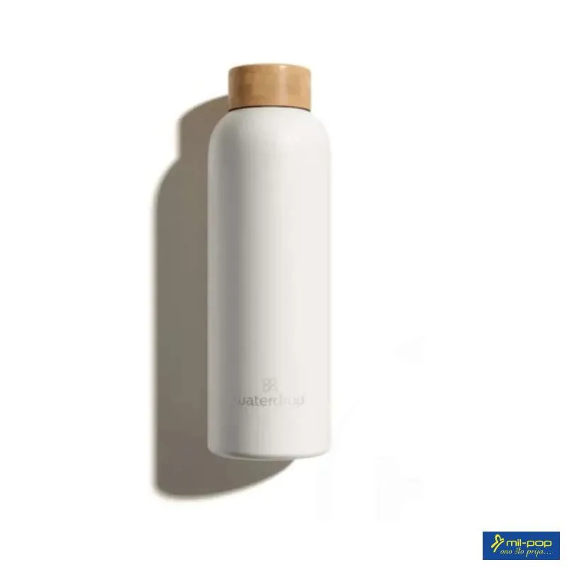 WATERDROP VTHERMO STEEL BOTTLE WHITE MATT 600ML V2 