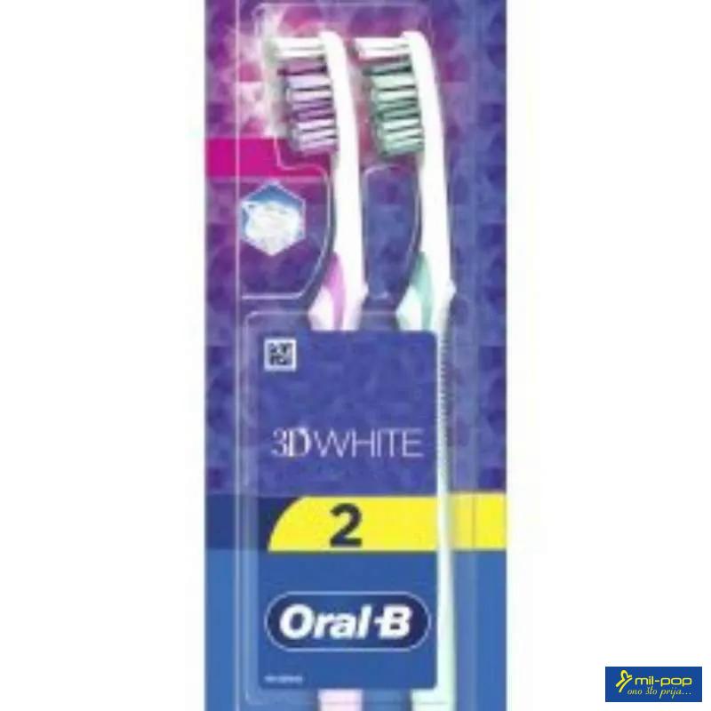 ORAL B CETKICA ZA ZUBE 3D WHITE 1+1 35 MED 2CT