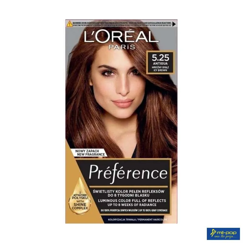 LOREAL PARIS PREFERENCE FARBA ZA KOSU-5.25 ANTIGUA ICY BROWN 