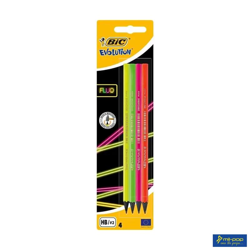 BIC GRAFITNA OLOVKA EVOLUTION FLUO AST BL4 EU 