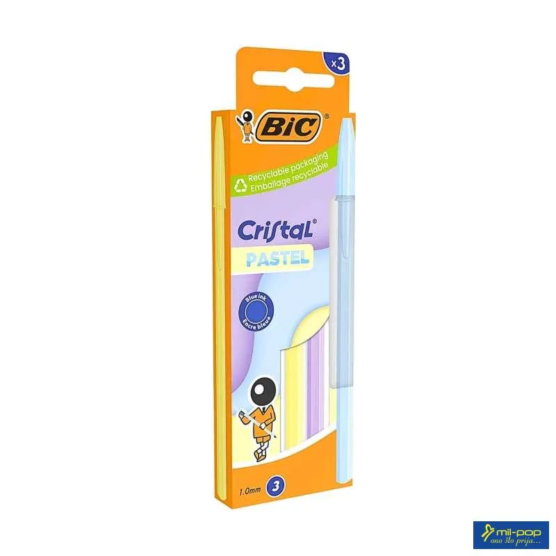 BIC CRISTAL PASTEL BX3 