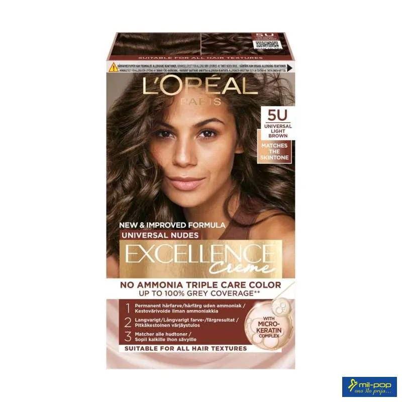 EXCELLENCE UNIVERSAL NUDES 5U UNIVERSAL LIGHT BROWN 