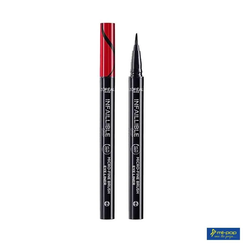 LOREAL INFAILLABLE EYELINER GRIP MICRO-FINE BRUSH OBSIDIAN 