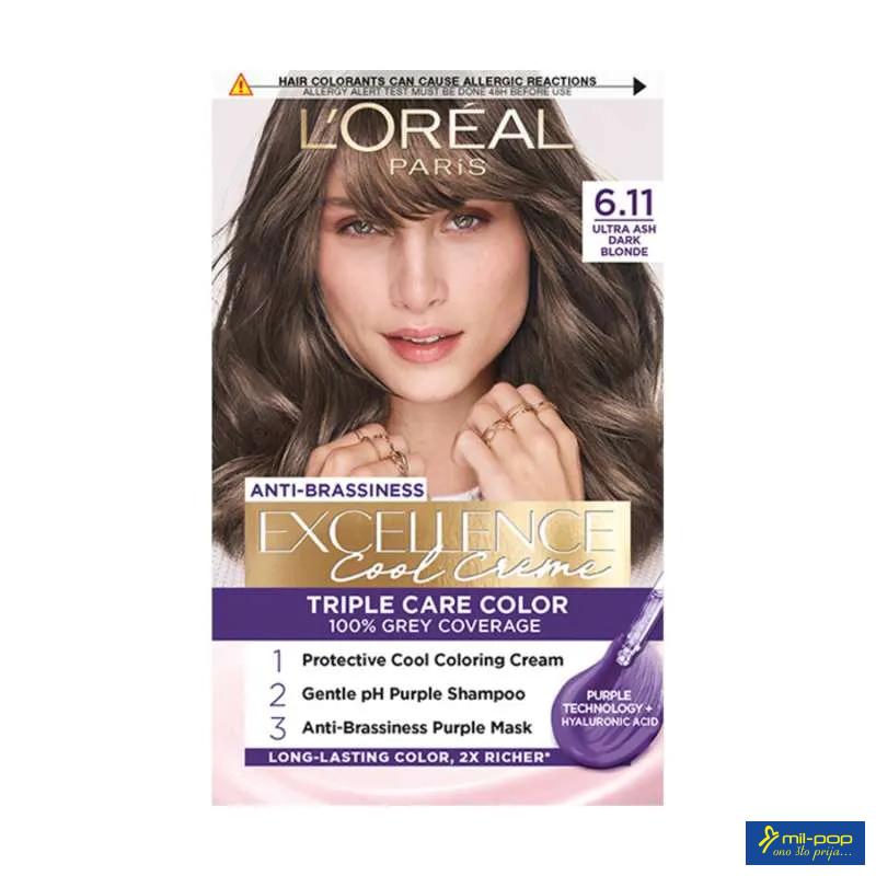 EXCELLENCE COOL 6.11 ULTRA ASH DARK BLONDE 