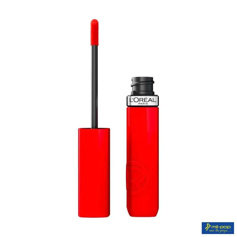 LOREAL INFAILLIBLE TECNI RUZ LAQUE RESISTANCE LIP LACQUER 410 ROUGE POPPY 