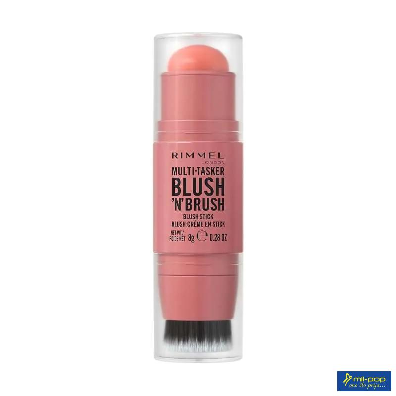 RIMMEL MULTI TASKER BLUSH`N`BRUSH - 100 COTTON CANDY 