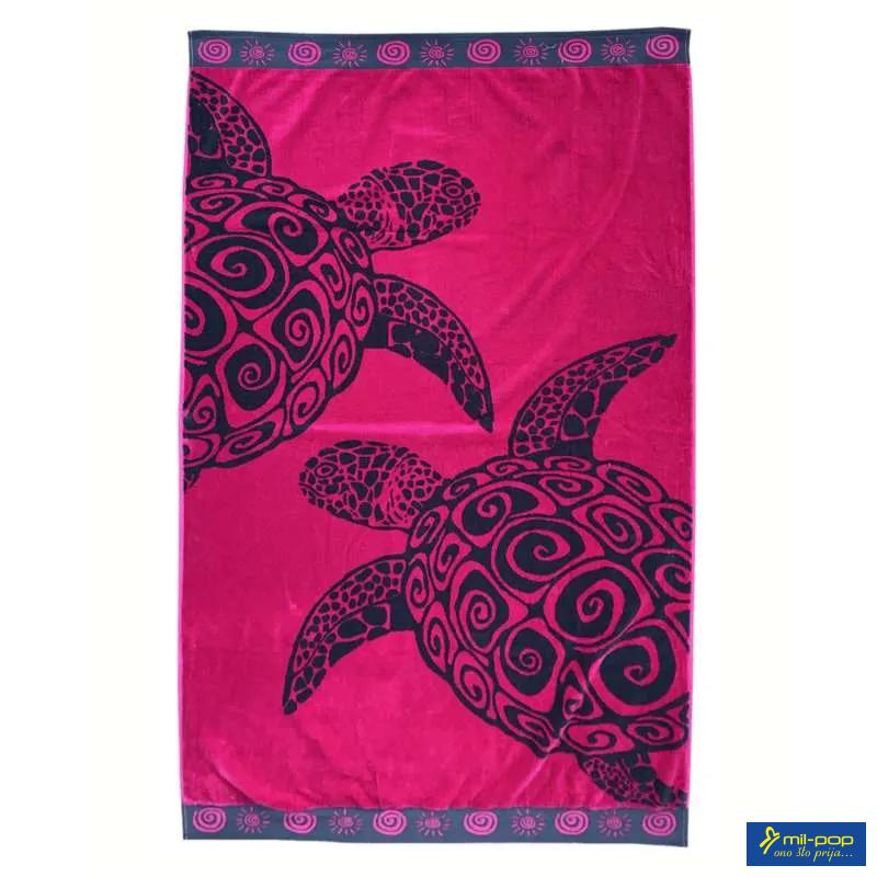 LA PLAGE PEŠKIR ZA PLAŽU FUCHSIA TURTLE 100X175 