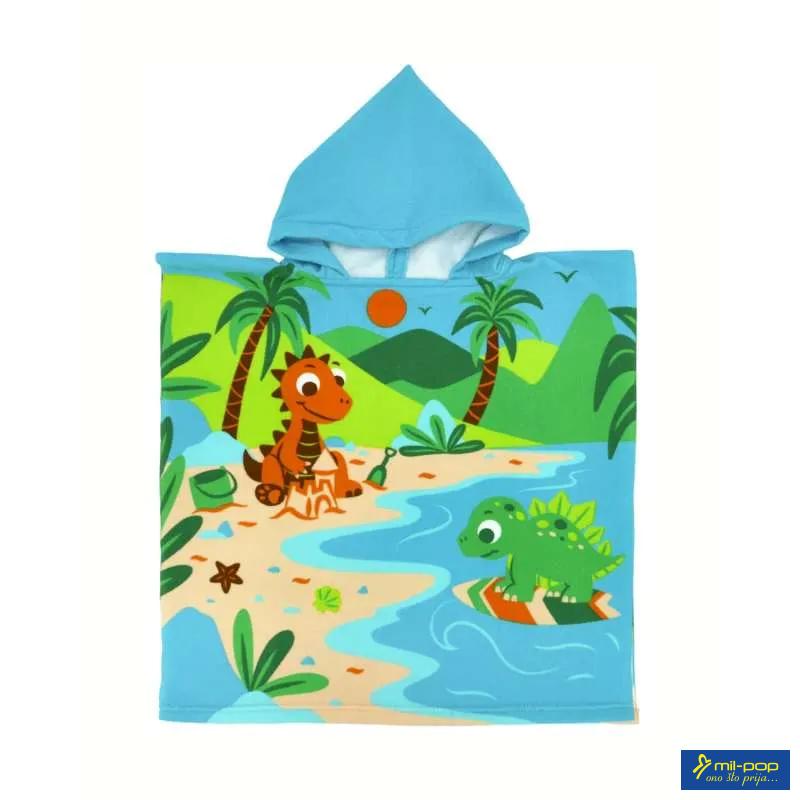 LA PLAGE PEŠKIR ZA PLAŽU PONCHO BABY DINO  60X120 