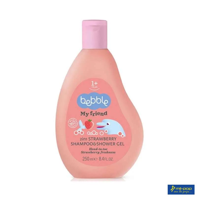BEBBLE 1Y+ ŠAMPON TUŠ GEL 250ML JAGODA 