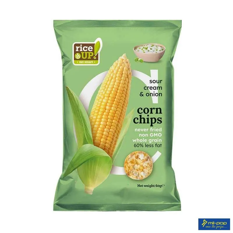 RICE UP KUKURUZNI ČIPS - PAVLAKA LUK 60G 