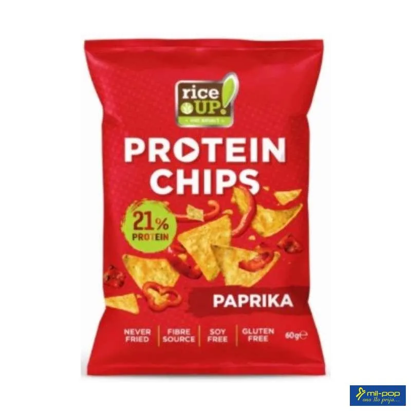 RICE UP PROTEIN ČIPS PAPRIKA 60G 