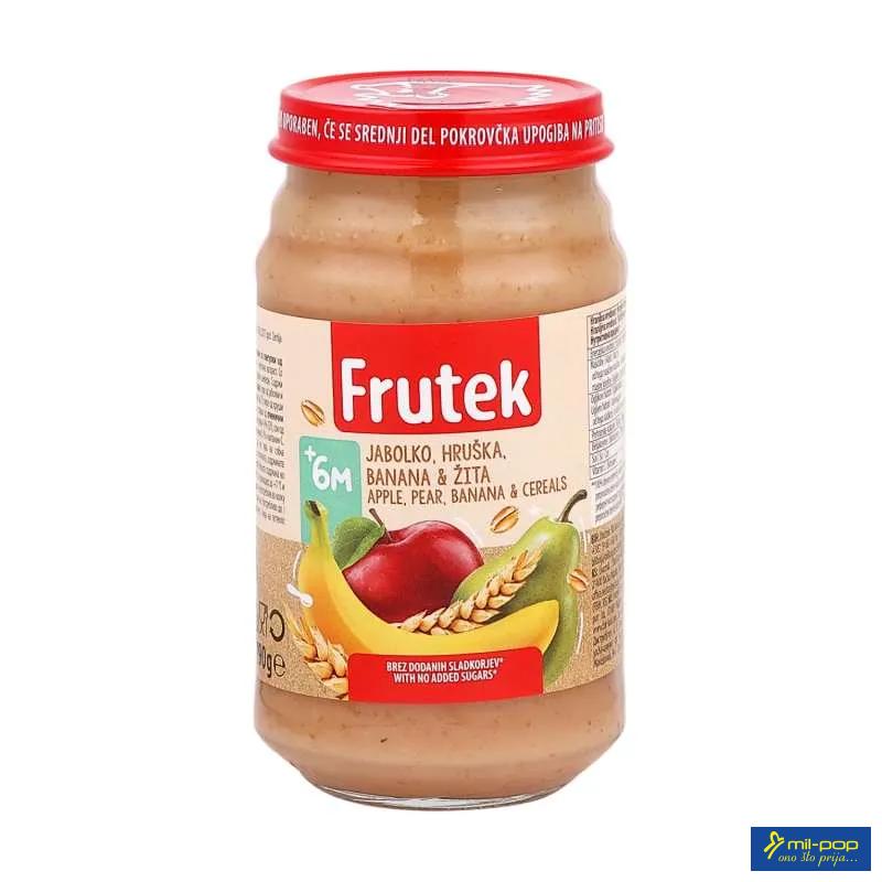 FRUTEK KAŠICA 190G - JABUKA KRUŠKA BANANA ŽITARICE 