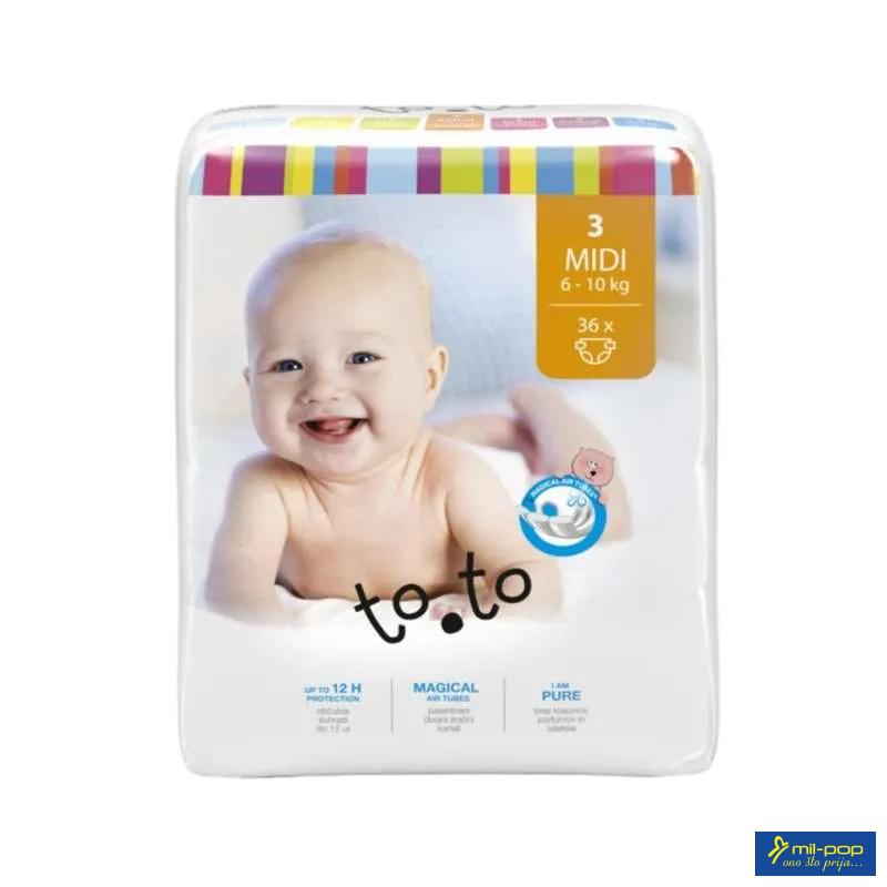 TOTO BABY PELENE MIDI 6-10KG 36KOM 