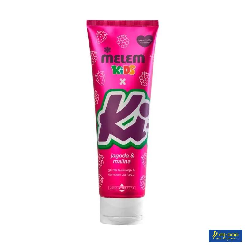 MELEM KIDS X KIKI JAGODA & MALINA 2U1 ŠAMPON I GEL ZA TUŠIRANJE 260 ML 