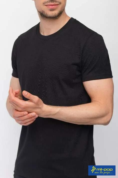 MANNERS MUŠKA MAJICA KRATKI RUKAV SLIM FIT TIN, CRNA