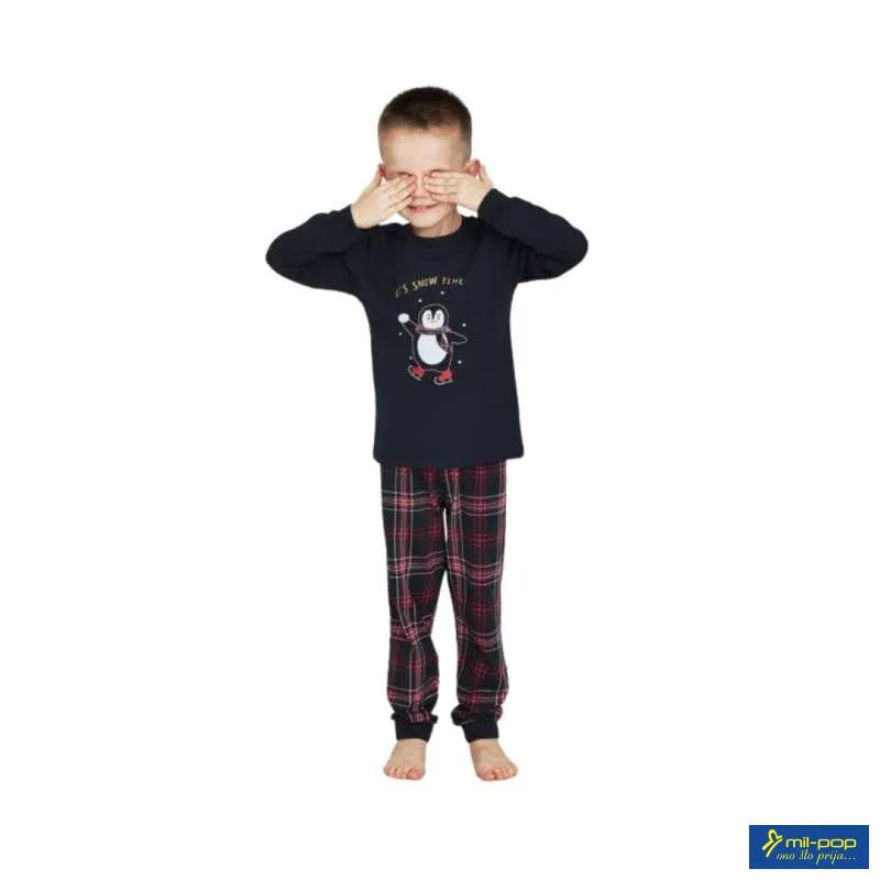 A.RAS PIDZAMA ZA DJECAKE D-R HAPPY TEGET-KARO PLAVA 4 2024 