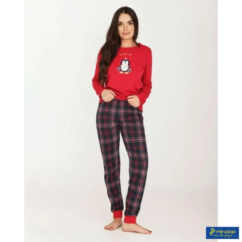 A.RAS PIDZAMA Z. D-R HAPPY CRVENA-DEZEN KARO PLAVI 46 2024