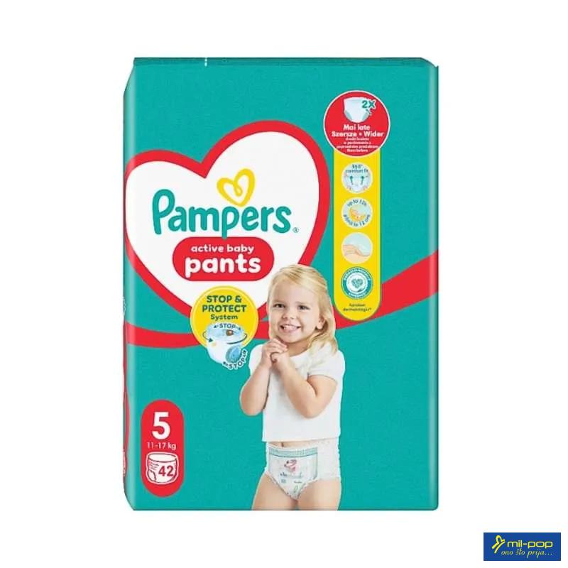 PAMPERS ACTIVE BABY PANTS VELIČINA 5 - 42 KOMADA 