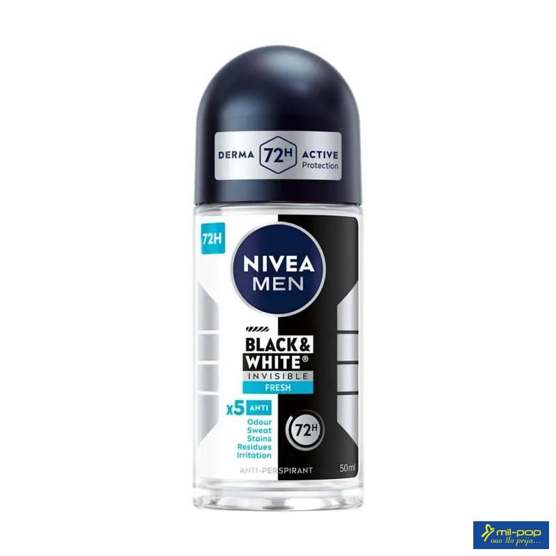 NIVEA Black & White Fresh Male ROLL-ON 50 ML M
