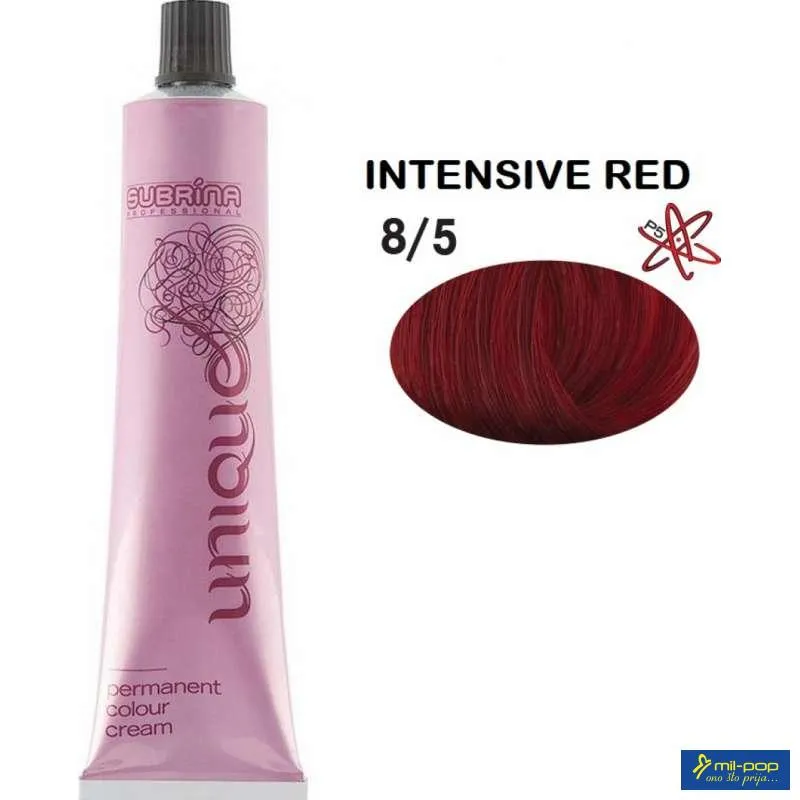 FARBA ZA KOSU PROFESSIONAL UNIQUE 8/5 LIGHT BLOND - INTENSIVE RED 100ML