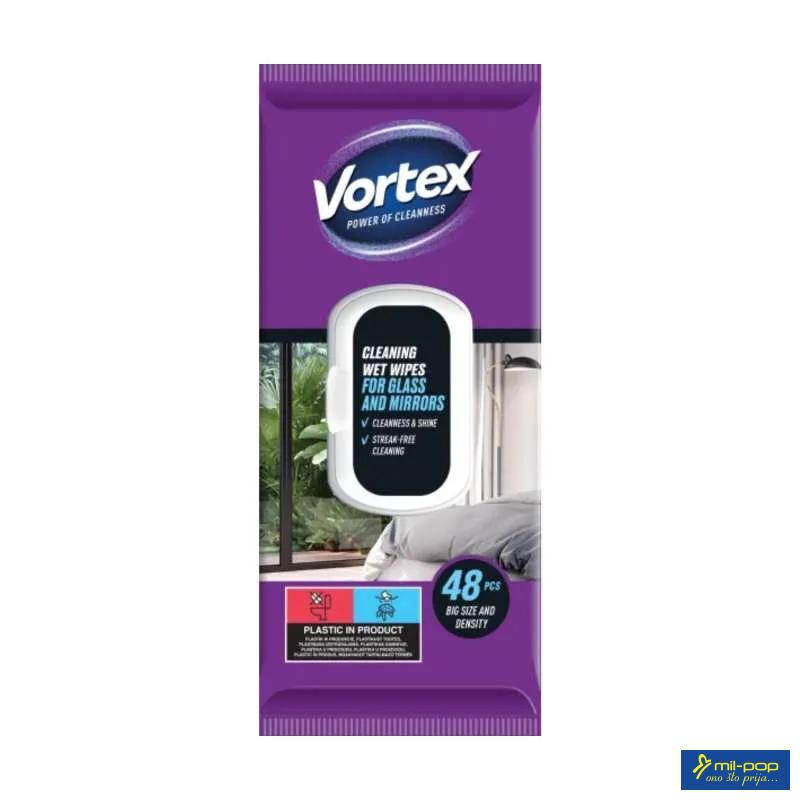 VORTEX VLAŽNE MARAMICE ZA CISCENJE STAKLA I OGLEDALA 48KOM 