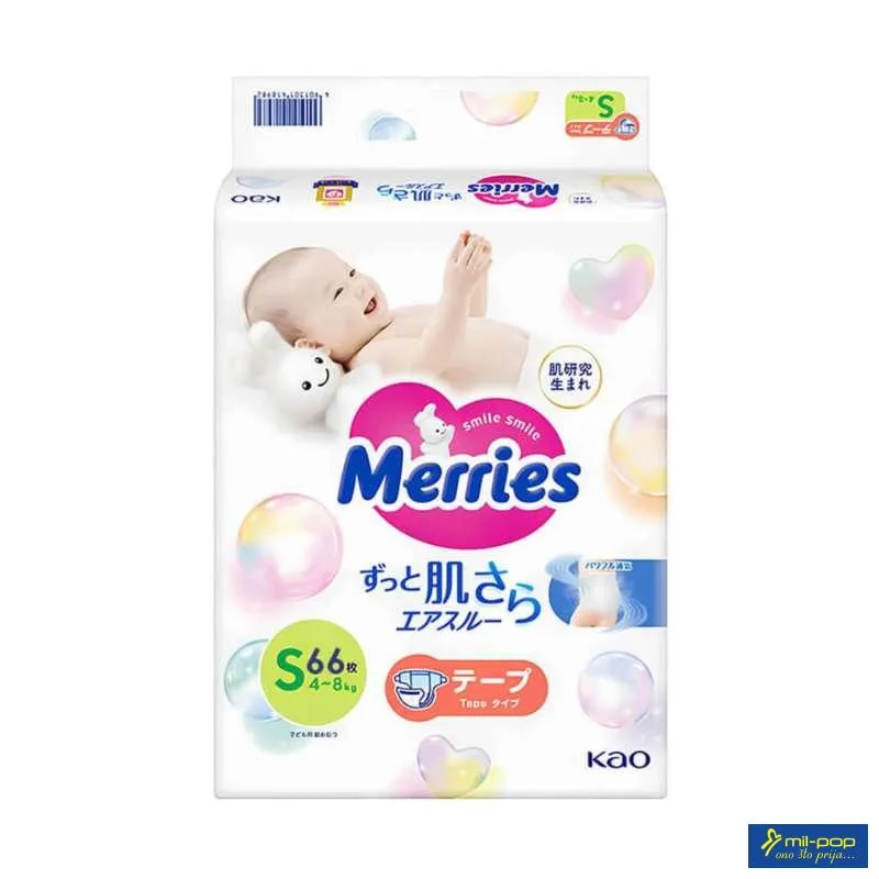 MERRIES BOX PELENE 4-8KG 66PCS 