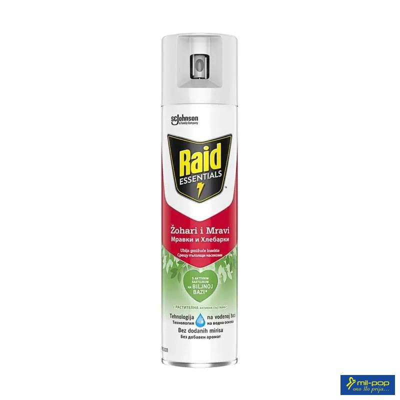 RAID SPREJ ZA GMIŽUĆE INSEKTE ESSENTIALS 400ML 