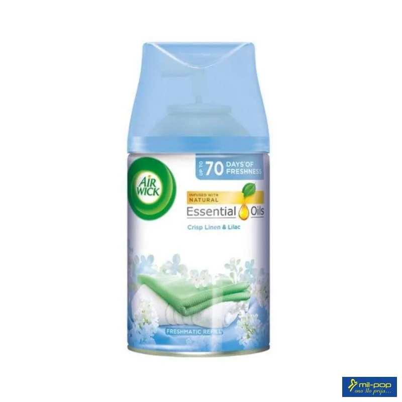 AIRWICK FRESHMATIC REFILL OSVJEŽIVAČ 250ML COOL LINEN&WHITE LILAC (721) 