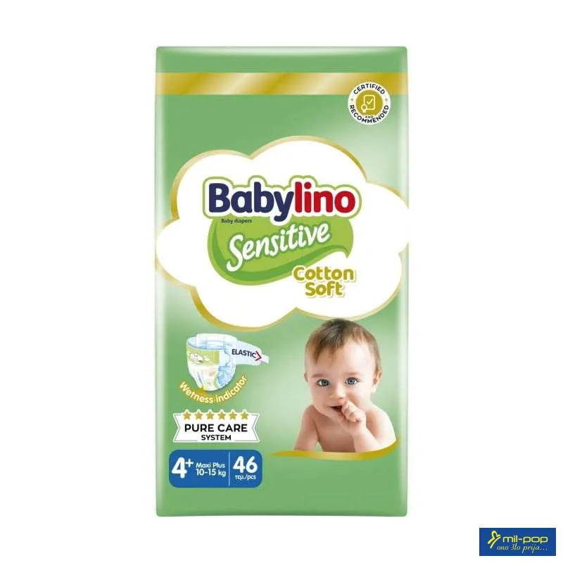 BABYLINO SENSITIVE 4+ MAXI+ 9-20KG/46 EC.