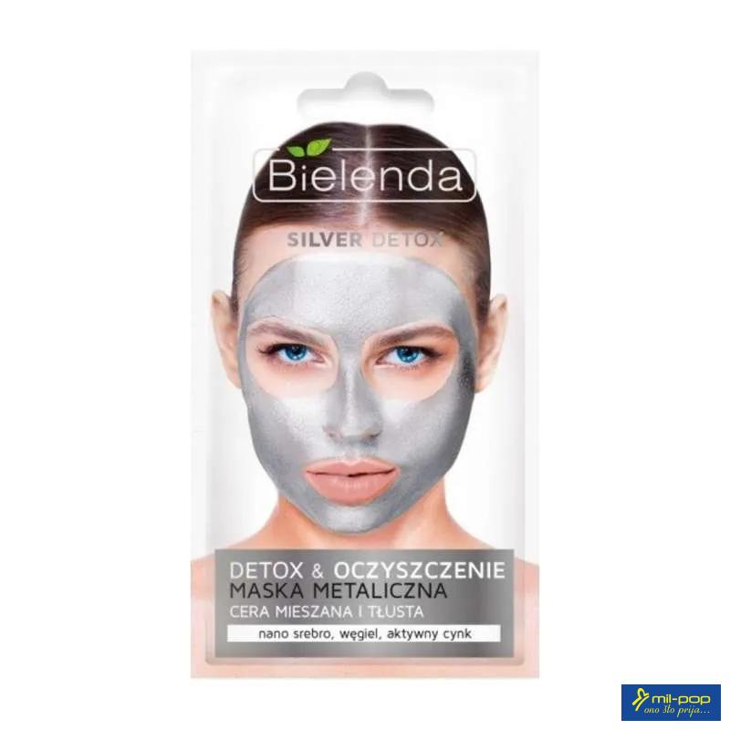 BIEL. METALLIC SILVER DETOX MASKA ZA LICE MAS/KOM. KOZA