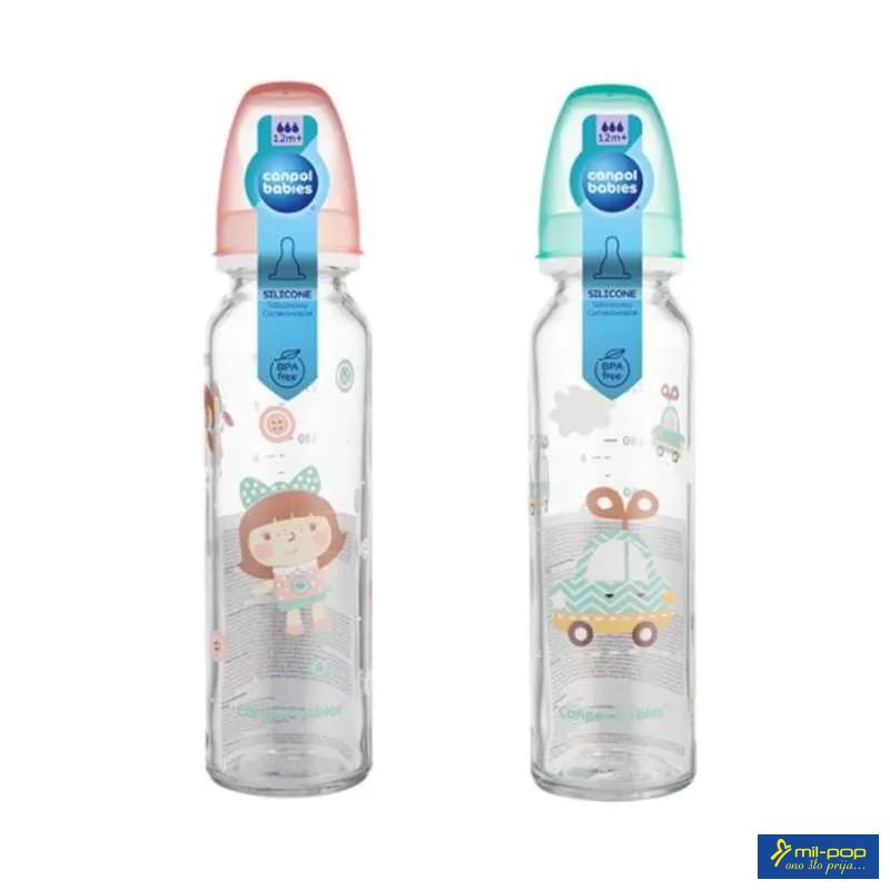 CANPOL BABIES FLAŠICA STAKLENA 240ML 12+ 