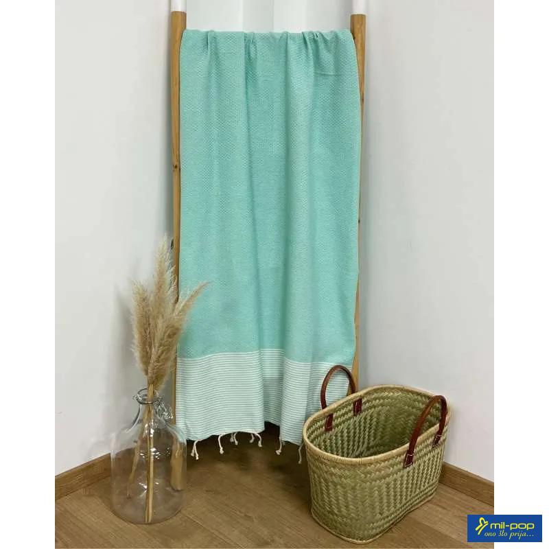 LA PLAGE PEŠKIR ZA PLAŽU MIKANDA AQUA 100X200
