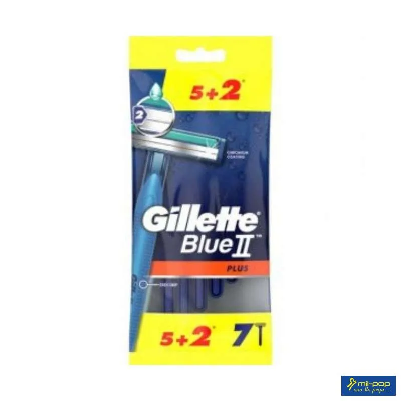GILLETTE BLUE II PLUS BAG 5+2PCS