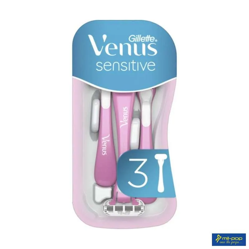 GILLETTE BRIJAC SIMPLY VENUS TREASURE SENSITIVE 3'S BLUE