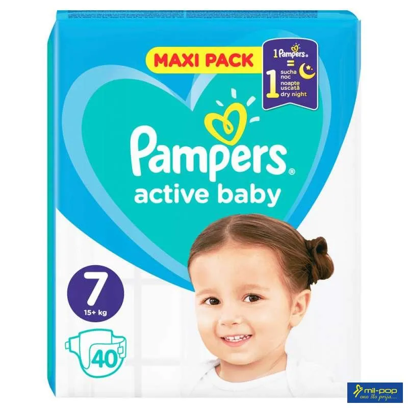 PAMPERS PELENE ACT BABY EXTRA LARGE 7 40KOM