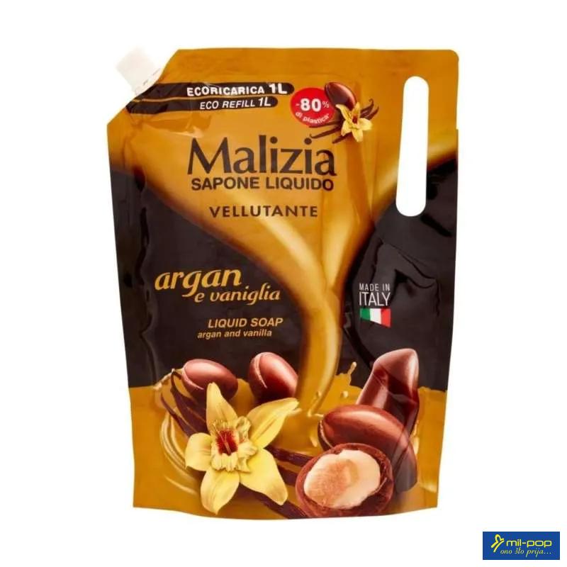 MALIZIA TEČNI SAPUN VREĆICA ARGAN&VANILA 1000ML 