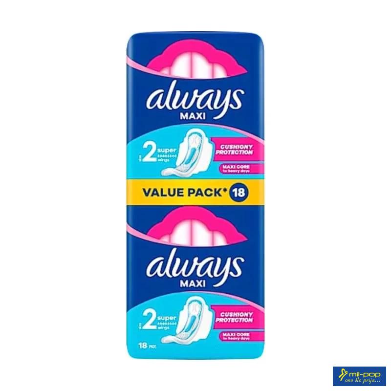 ALWAYS SUPER HIGIJENSKI ULOŠCI - VALUE PACK 18 KOMADA 