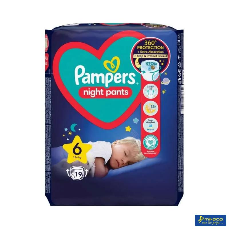 PAMPERS PELENE NIGHT PANTS 6 19KOM