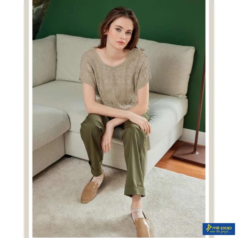 PANTALONE PHI. MATIG. SOPHIE 4213 VERDE MILITARE XL