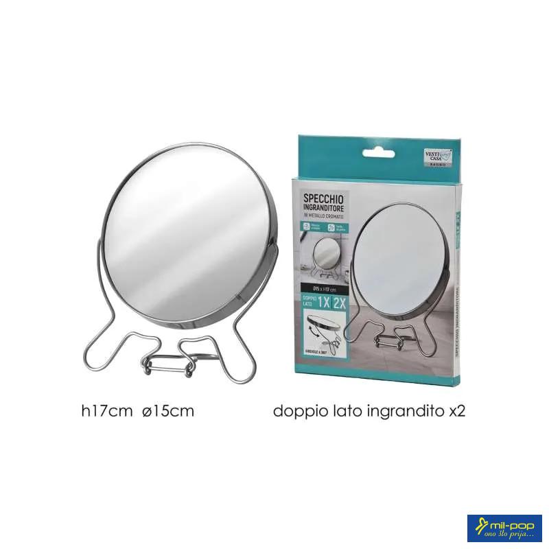 VESTI CASA OKRETNO OKRUGLO OGLEDALO 15XH17 CM HROMIRANO 
