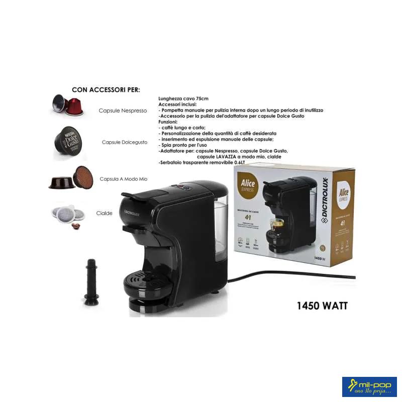 DICTROLUX APARAT ZA KAFU 4U1 ALICE EXPRESS 1450W 
