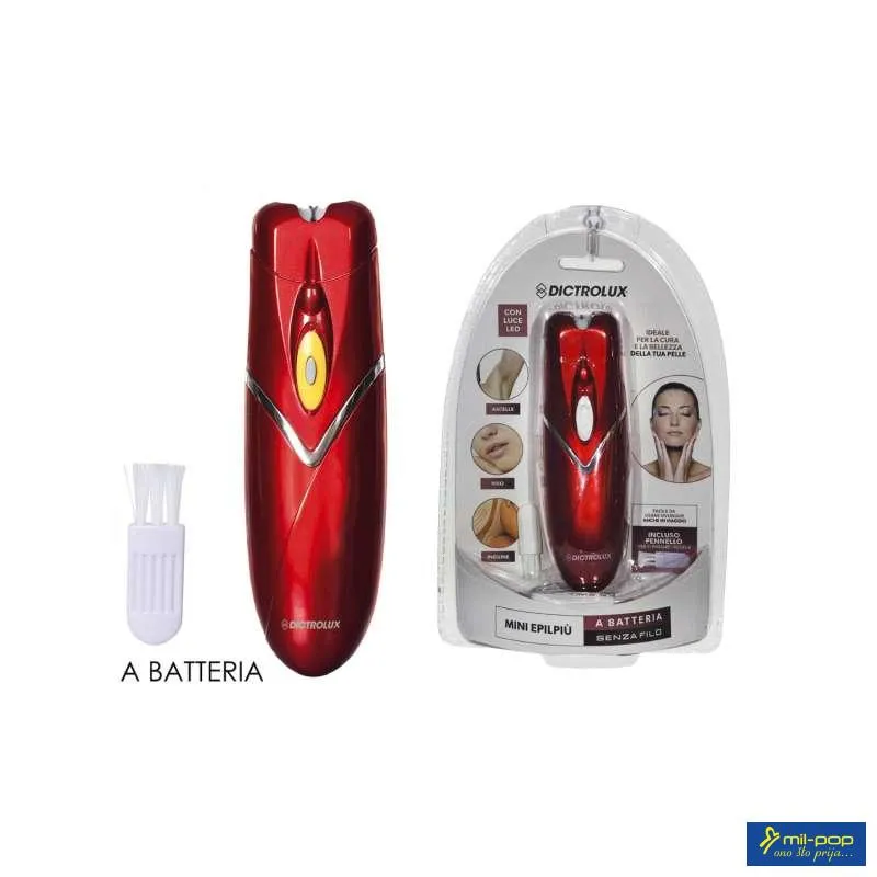 DICTROLUX MINI EPILATOR CRVENI A BATERIJA 